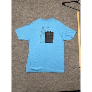 Vintage 1988 Hanes Beefy-T Seneca Falls Womens Rights Convention T-Shirt XL Blue